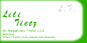 lili tietz business card